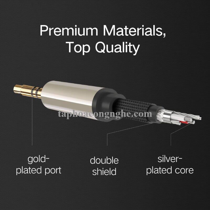 Ugreen 40787 15M màu Đen Cáp âm thanh 2 đầu 3.5mm dương đầu bọc kim loại cao cấp AV125 30040787